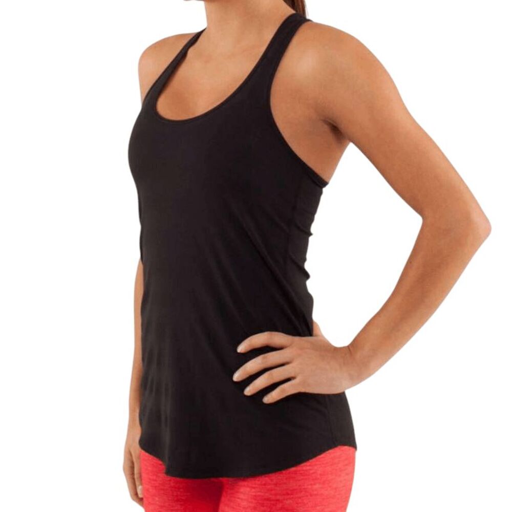 LULULEMON ATHLETICA Cool Racerback 'Striped Rib' Tank Size 4